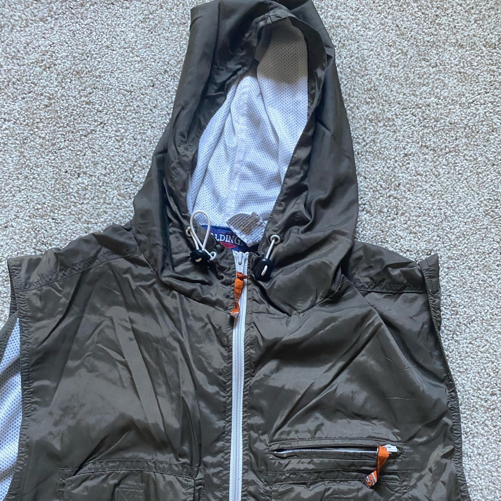 Spaulding Athletic Apparel  armygreen vest w/ hood